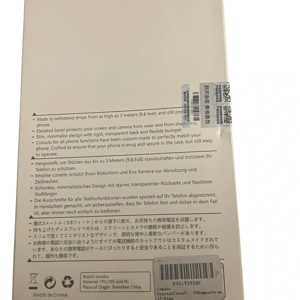Airtect Clear Protective Phone Case with Colored Bumper NWT